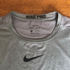 Nike Pro Heather Gray Dri-Fit Tee